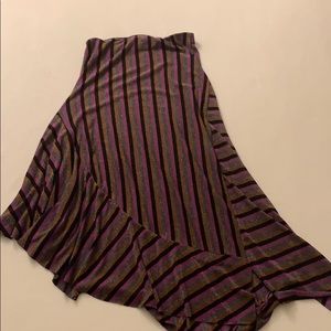 NWOT Multi Color Sparkle ASymmetrical Skirt Small